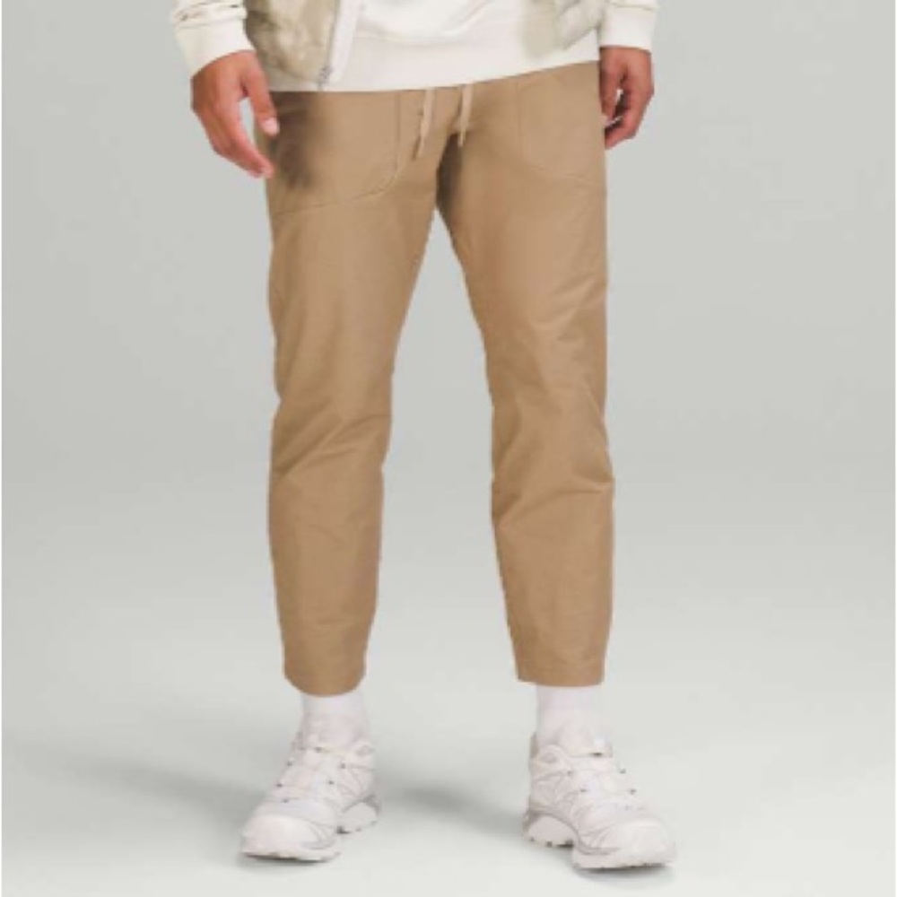 lululemon athletica ABC Cropped Pull-On Pant Canva Size Medium Earth Sand